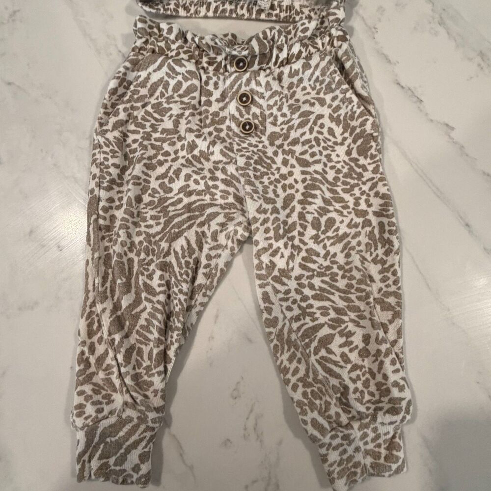 Jessica Simpson Baby Sweatsuit Lightweight Animal Print 12m - Picture 5 of 8